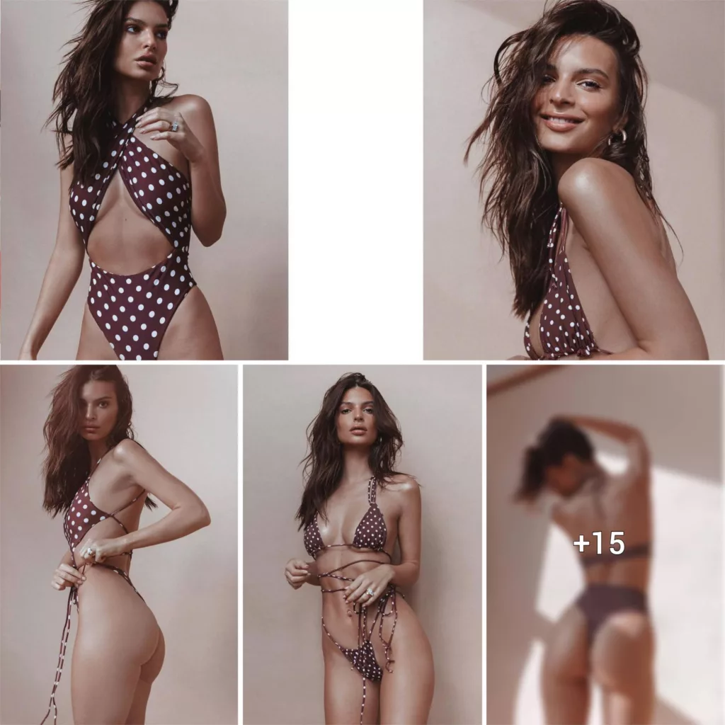 Sizzling Charm: Emily Ratajkowski Dazzles in Adorably Sexy Polka-Dot Bikini!